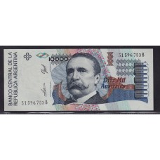 ARGENTINA COL. 724a BILLETE DE 10.000 AUSTRALES SIN CIRCULAR UNC